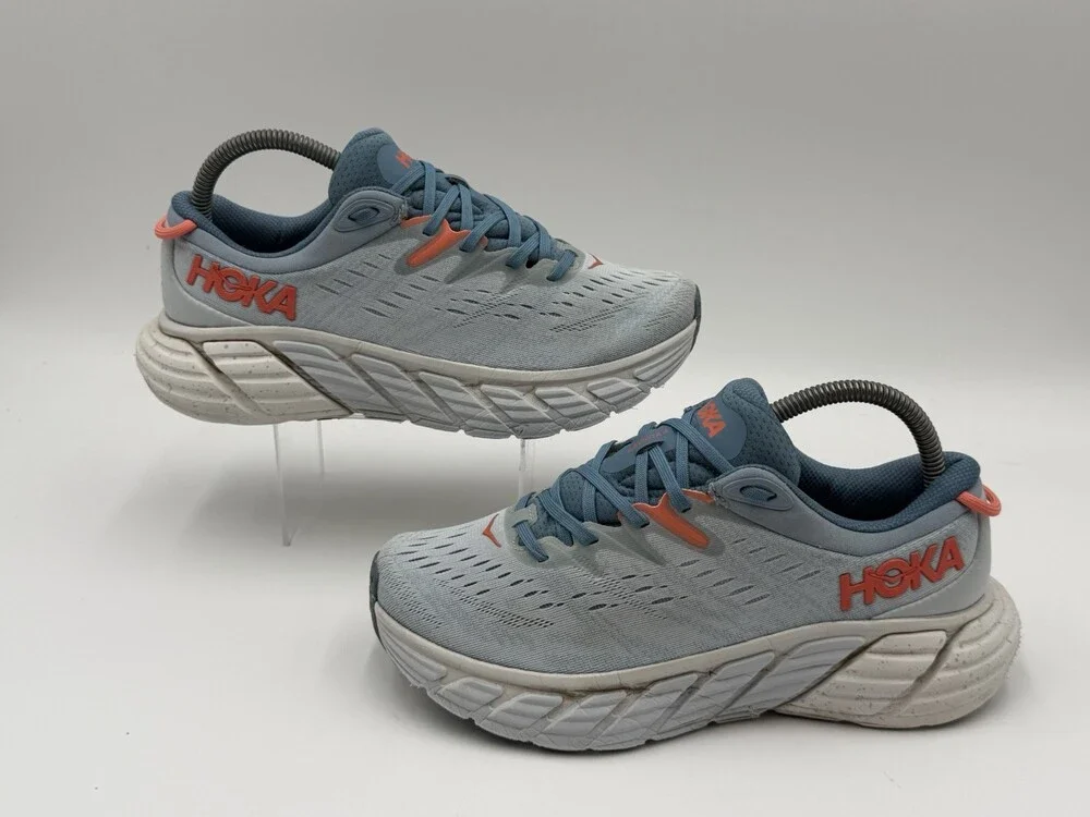HOKA Gaviota 4 Women’s Size 7B Running Shoes Blue Orange Stability